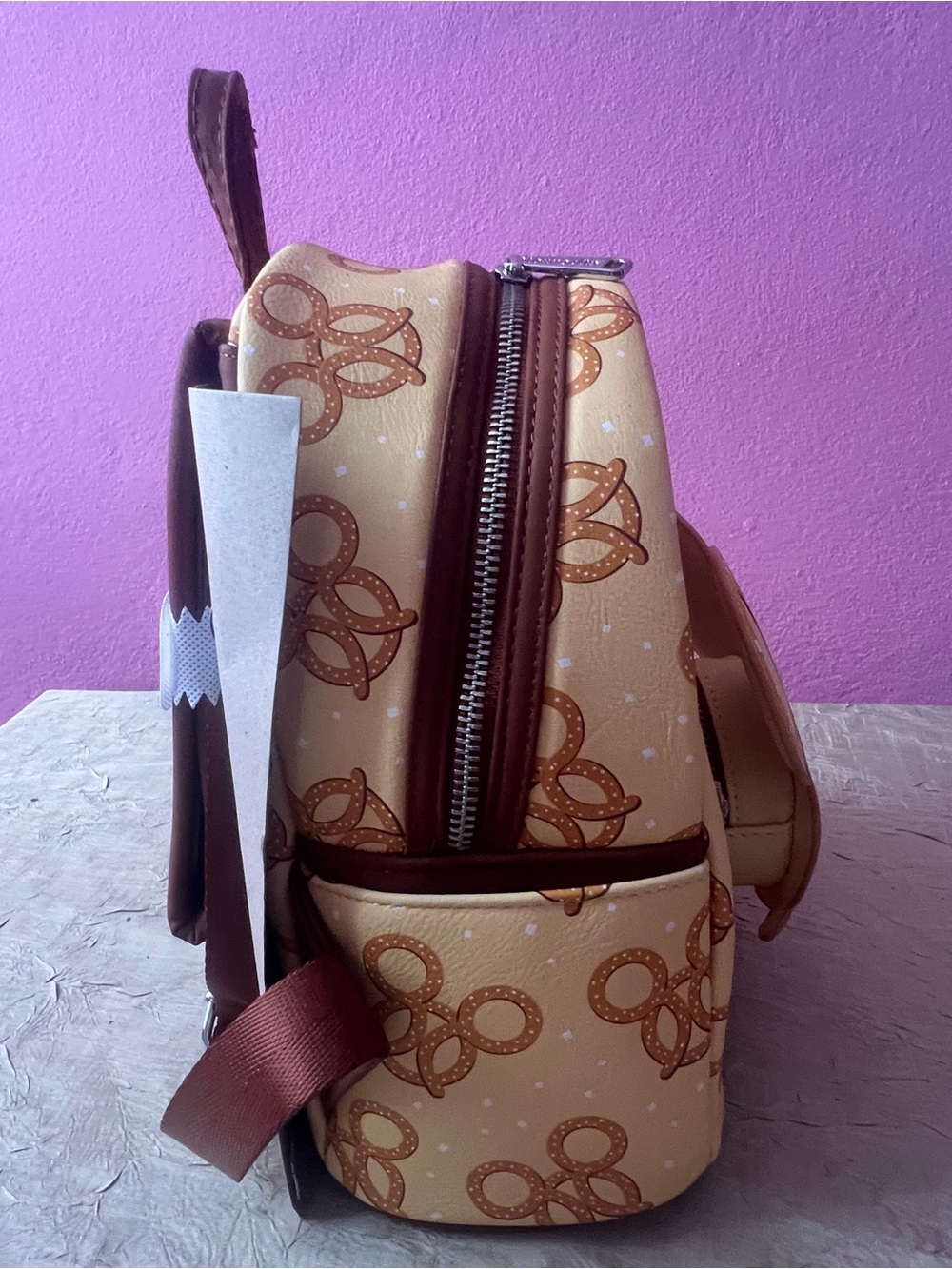 🥨 Loungefly Disney Pretzel Mini Backpack  Read Description - Picture 2 of 16